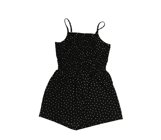 Černý kraťasový overal s prošívaným vrškem F&F