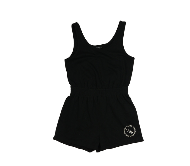 Černý kraťasový overal New Look