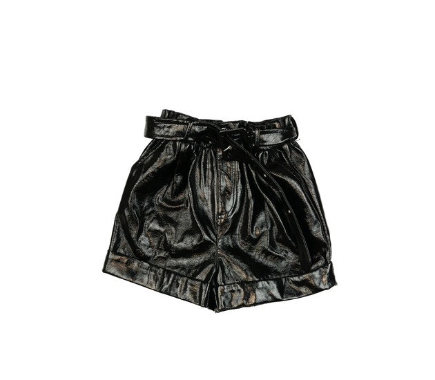 Černé lesklé lakované kraťasy River Island