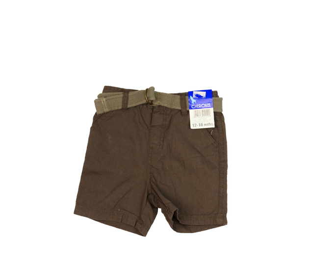 Nové hnědé kraťasy s páskem