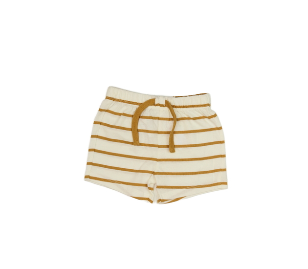 Krémovo-hnědé pruhované kraťasy F&F