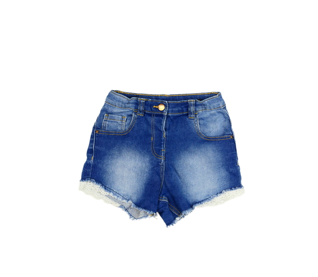 Modré riflové kraťasy s krajkou George