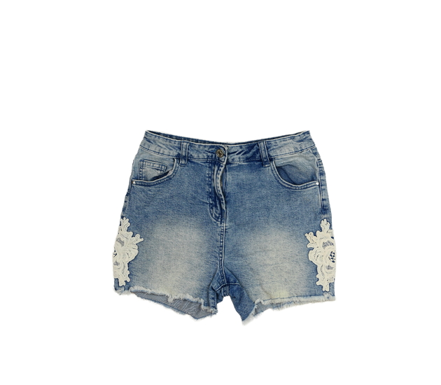 Modré riflové kraťasy s krajkou George