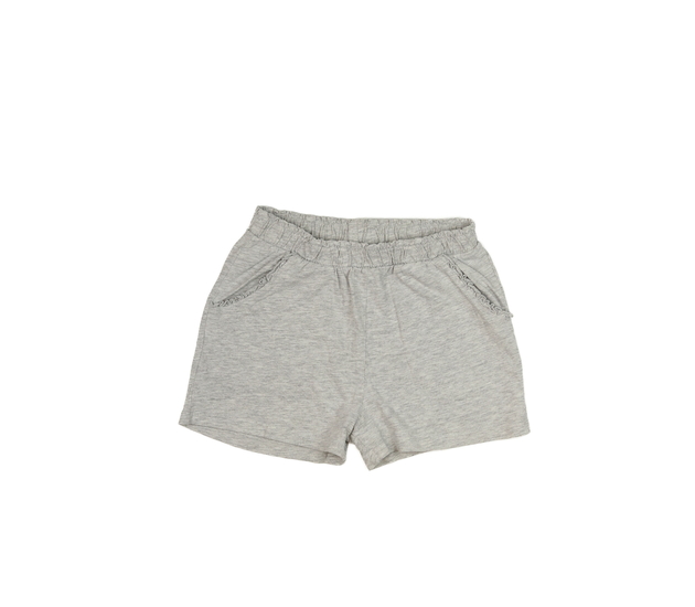 Šedé melírované kraťasy s volánky Nutmeg