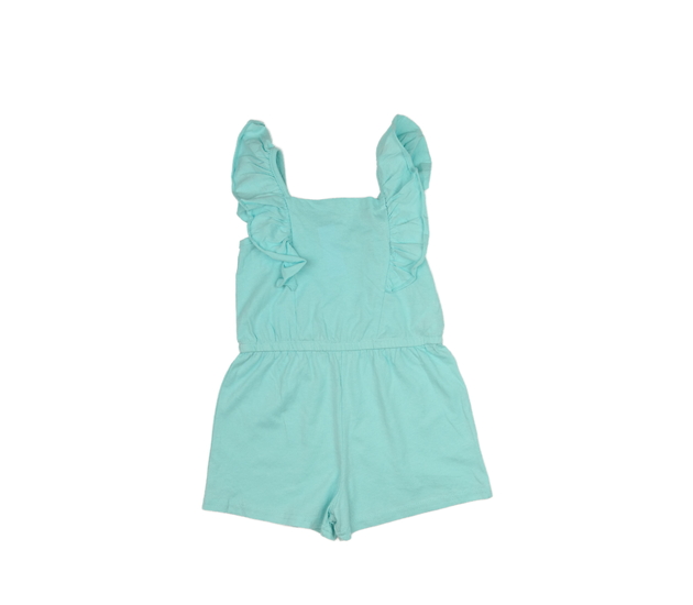Mentolový kraťasový overal s volánky Primark