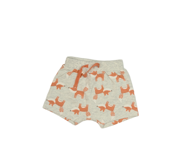 Šedé kraťasy s liškou