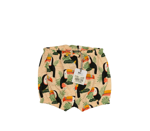 Nové oranžové kraťasy s ptáky Tu