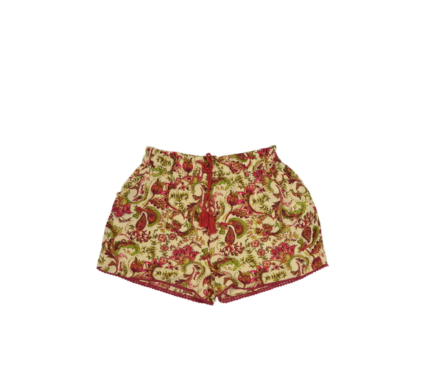 Hnědé květinové volné kraťasy Next