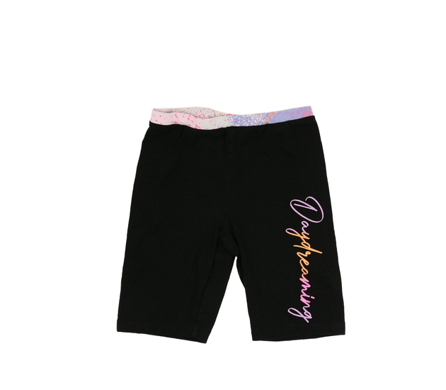 Černé kraťasy s nápisem