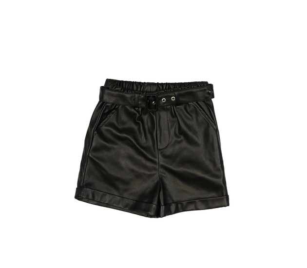 Černé koženkové kraťasy Primark
