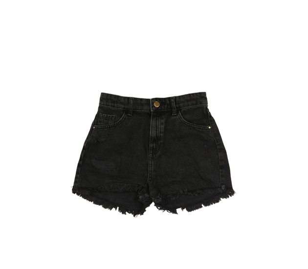 Tmavě šedé riflové kraťasy River Island