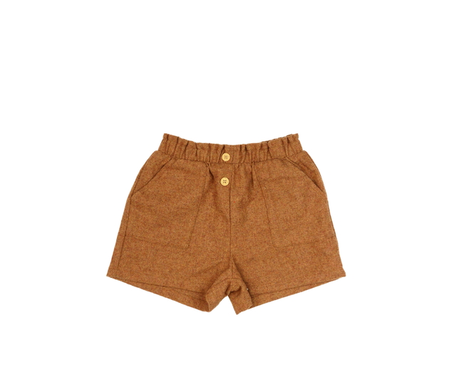 Hnědé melírované teplejší kraťasy Next