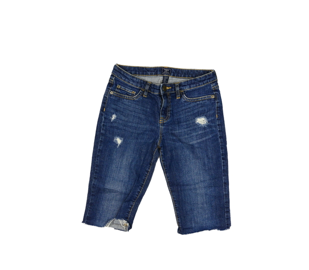 Tmavě modré delší riflové kraťasy Gap