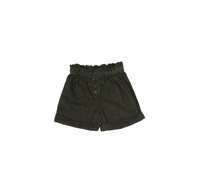 Tmavě hnědé manšestrové kraťasy River Island 