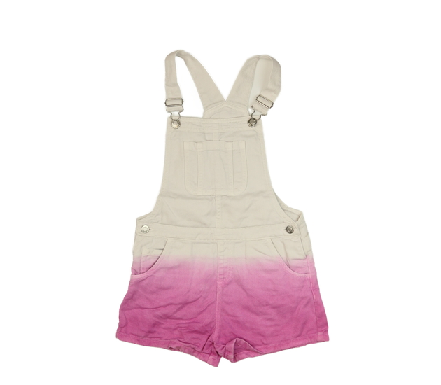 Růžovo-bílé riflové kraťasy s laclem F&F