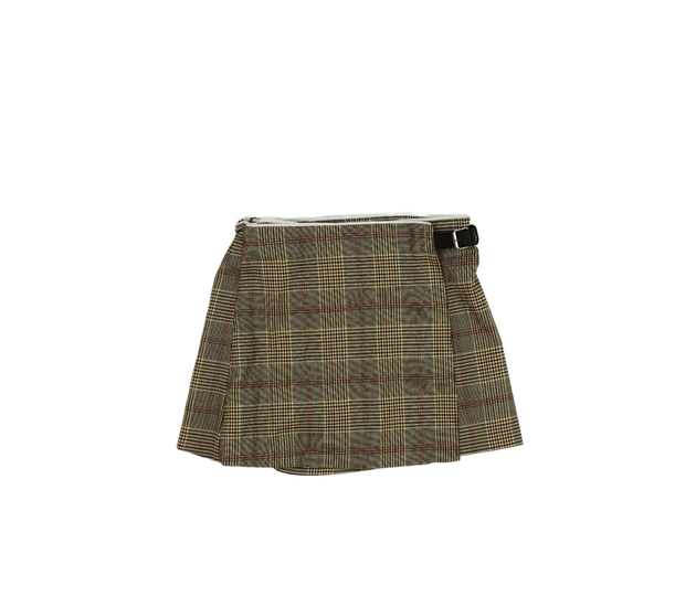 Hnědá vzorovaná kraťasová sukně Zara