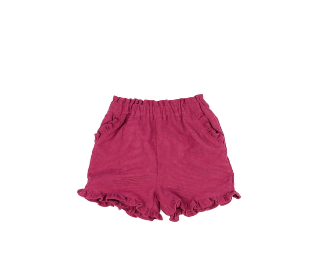 Růžové manšestrové kraťasy