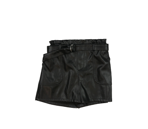 Černé koženkové kraťasy Primark 