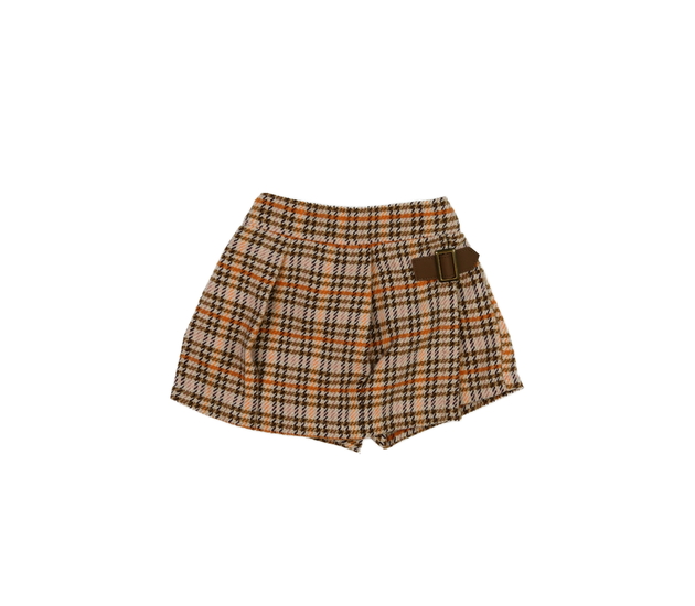 Hnědá vzorovaná kraťasová sukně Next