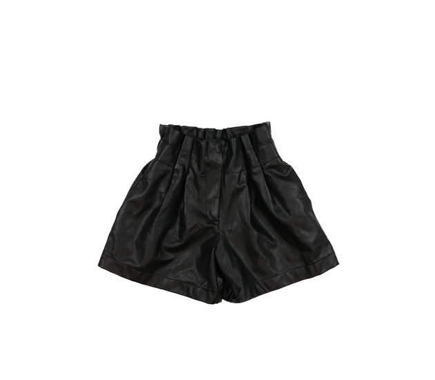 Černé koženkové kraťasy Zara