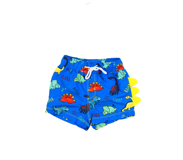 Modré dinosauří plážové kraťasy 