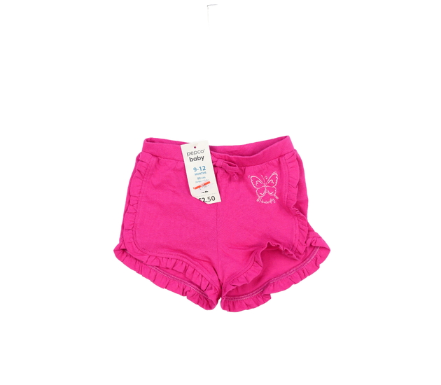 Nové růžové kraťasy s volánky 