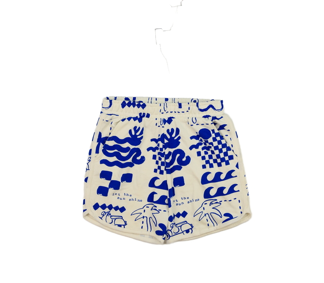 Krémové kraťasy s modrými vzory George