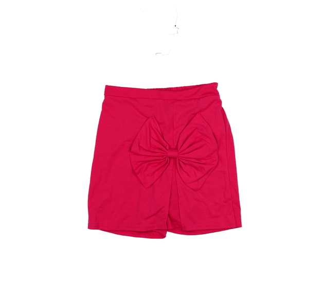 Sytě růžové kraťasy s mašlí 