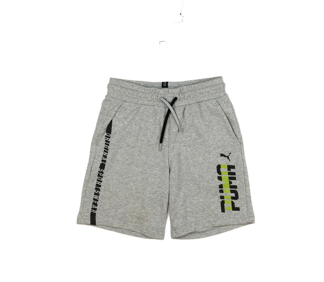 Šedé melírované teplákové kraťasy Puma 