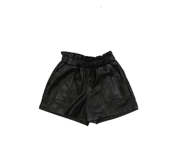 Černé koženkové kraťasy George