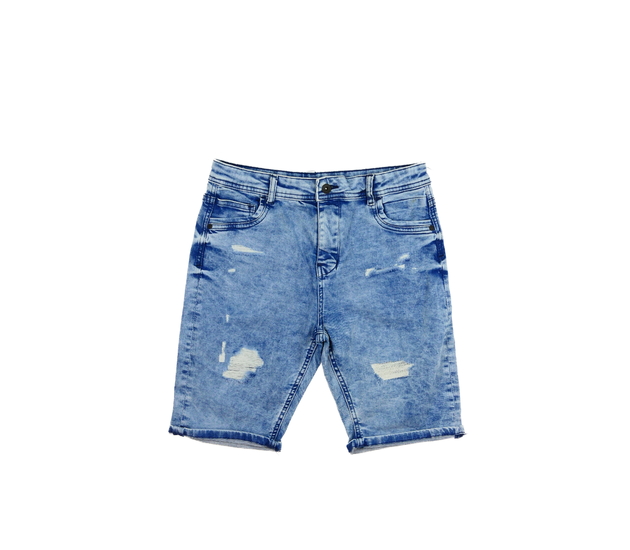 Modré riflové trhané kraťasy Primark 