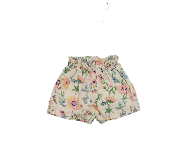 Krémové květinové vzdušné kraťasy H&M