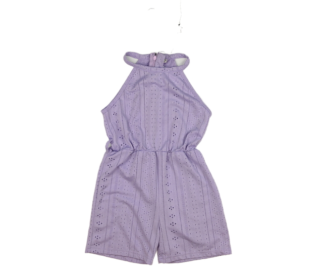 Fialový kraťasový overal 