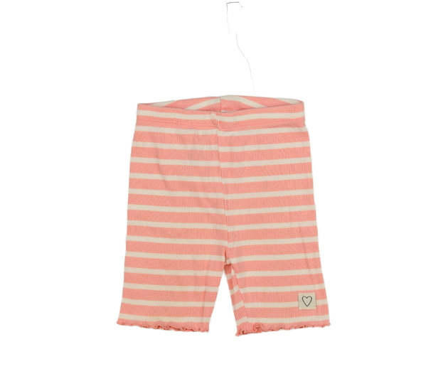 Růžové pruhované legínové kraťasy George