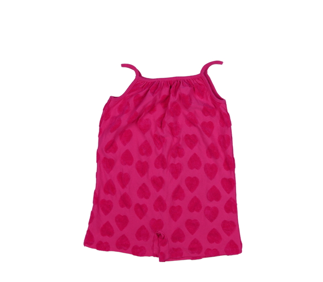 Růžový kraťasový overal se srdíčky F&F