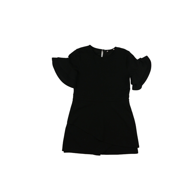 Černý společenský kraťasový overal 