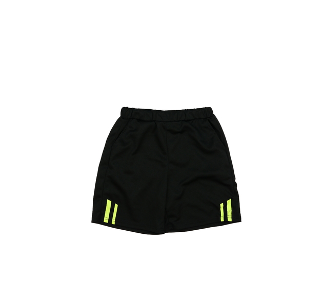 Černé sportovní kraťasy s barevným pruhem 