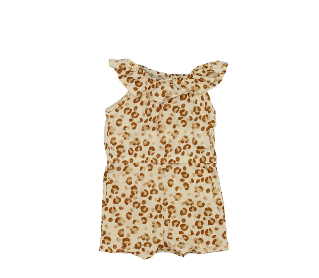 Hnědý vzorovaný kraťasový overal Tu 