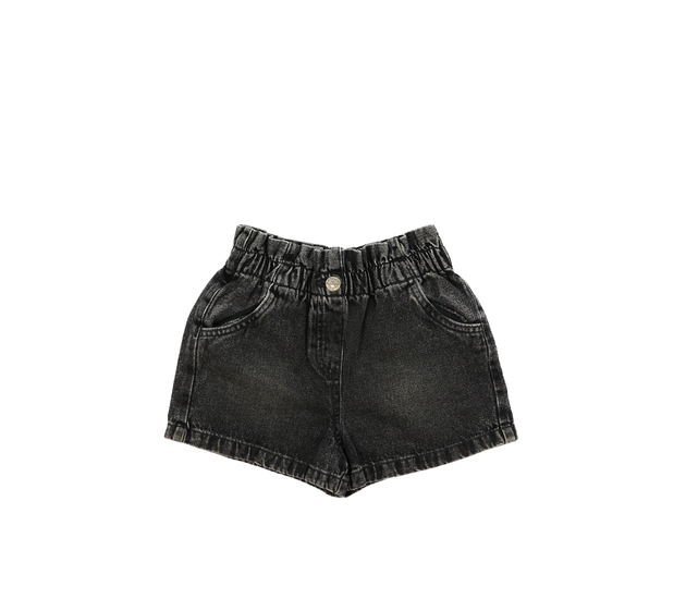 Šedé riflové melírované kraťasy