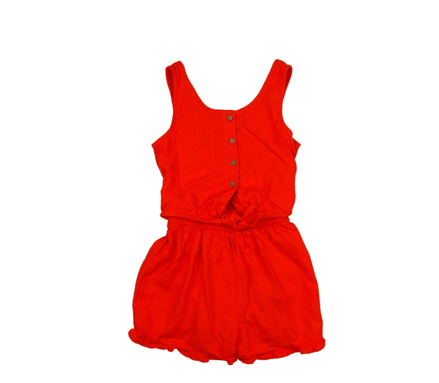 Oranžový letní kraťasový overal Next