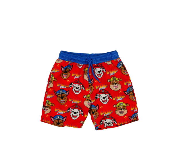 Červené plážové kraťasy Tlapková Patrola Primark 