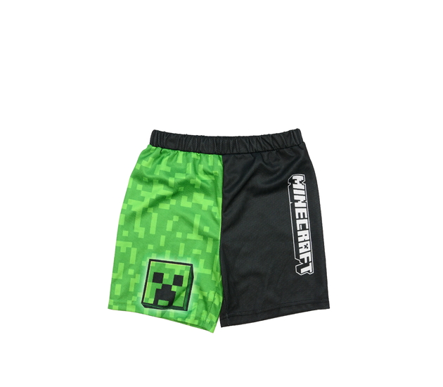 Černo-zelené sportovní kraťasy Minecraft