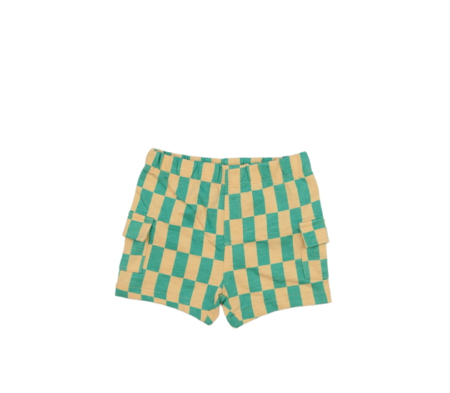 Béžovo-modré kraťasy Next