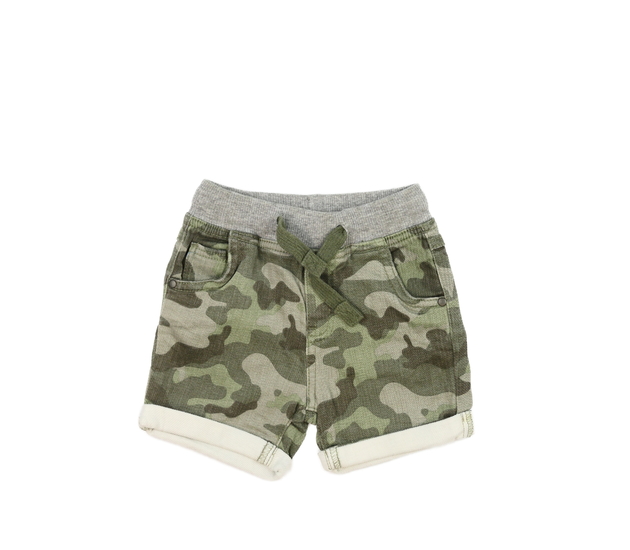 Zeleno-šedé maskáčové kraťasy 