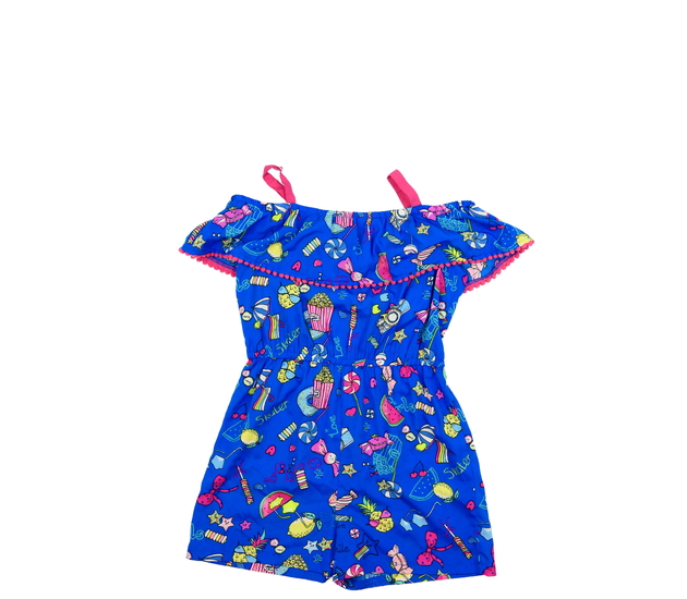 Krásný modrý kraťasový overal s obrázky Monsoon