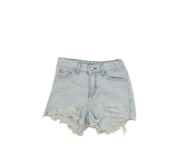 Trhané světle modré riflové kraťasy