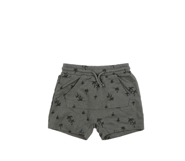 Šedé kraťasy s palmami 