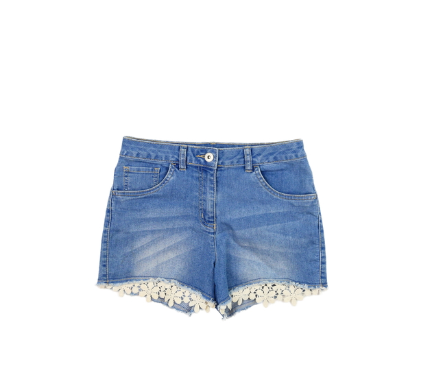 Modré riflové kraťasy s krajkou George