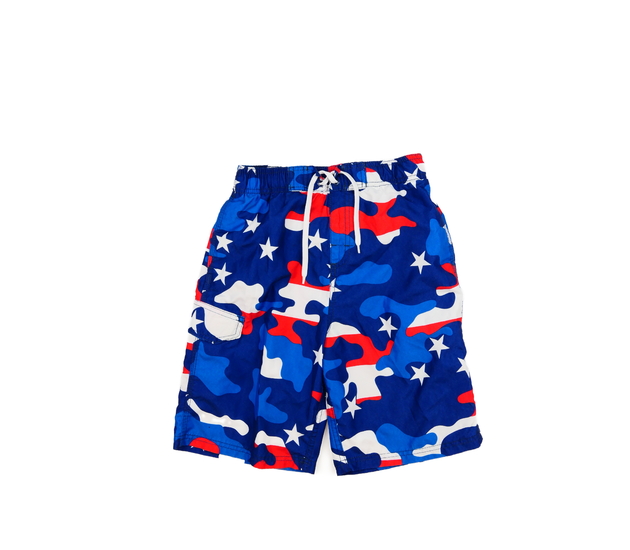 Modré vzorované plážové kraťasy vel. 176