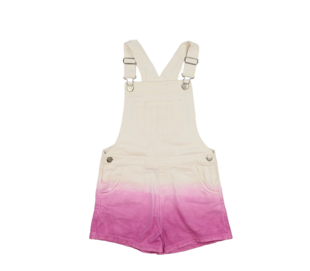 Růžovo-bílé riflové kraťasy s laclem F&F